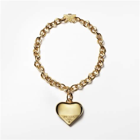 prada gold heart|Prada gold jewelry.